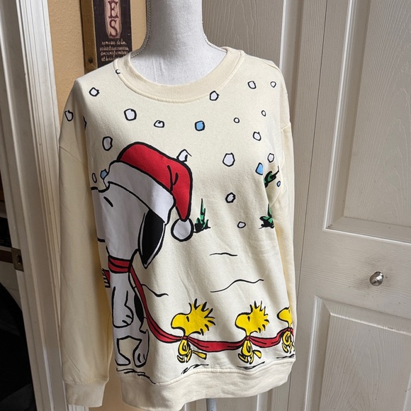 Peanuts Sweaters - Ugly Christmas sweater Snoopy/Woodstock/Peanuts Christmas Sweater sz L NWOT